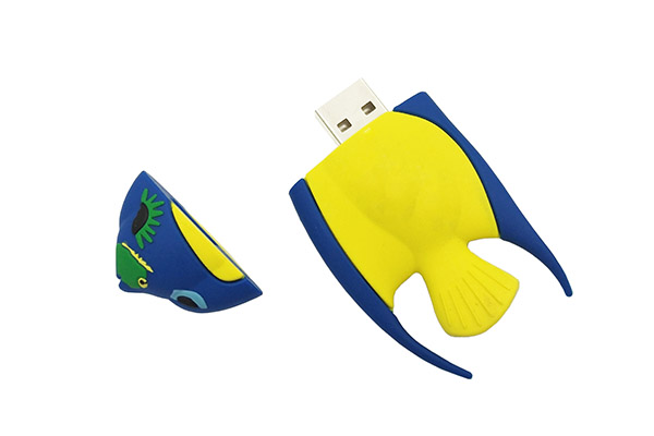 PVC硅膠軟件U盤開模 觀賞魚U盤禮品定制logo